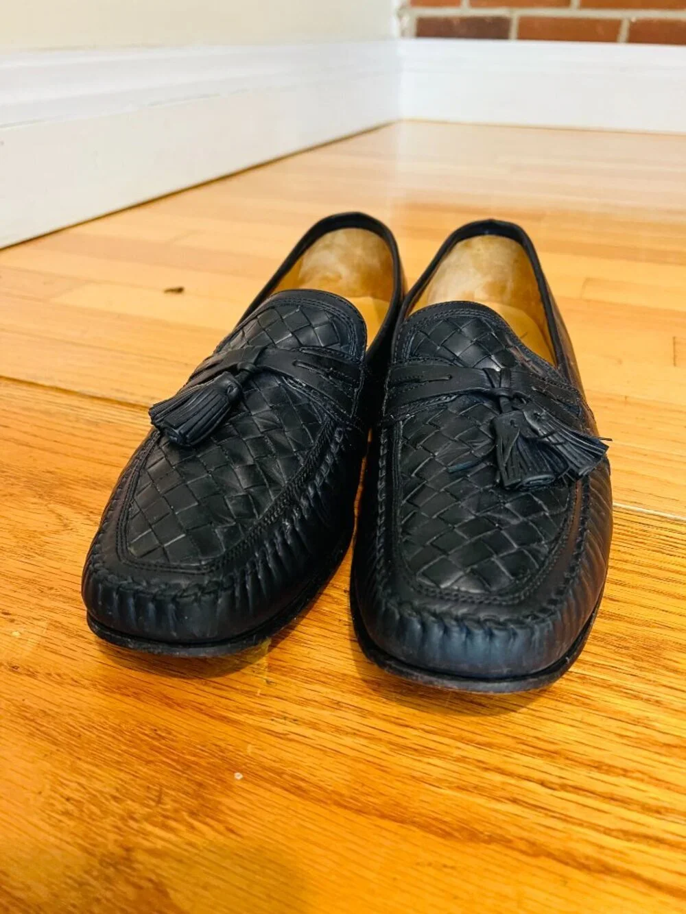 Johnston & Murphy Basket Weave Tassel Loafers Size 10 M